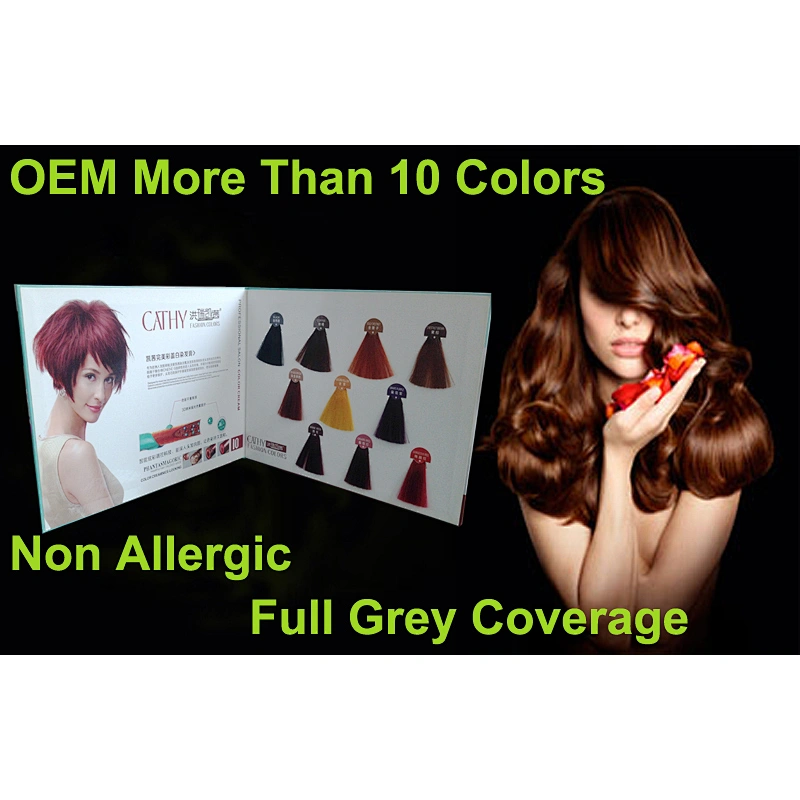 OEM 2 folds hair color chart manufacturers