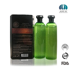 No ammonia color long lasting professional hair manicure gel hair color dye  black hair dye gel 500ml*2