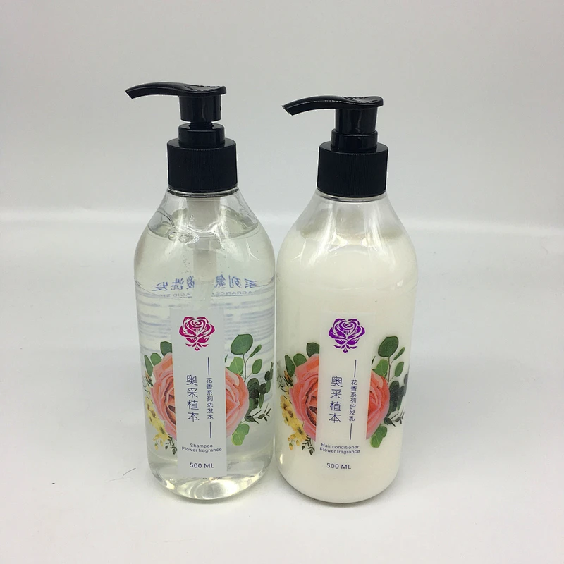 Rose plant extract hair shampoo  and conditioner Flower fragrance  clear shampoo for oily hair