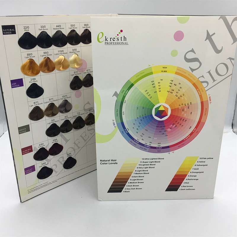 Catalogue swatch book human swatches hair color chart for Hair Color Cream