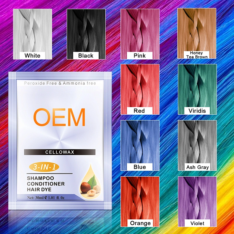 Factory semi permanent  hair color manicure peroxide free ammonia free hair color wax OEM