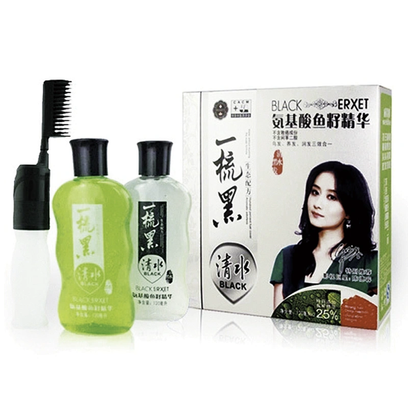OEM factory  hair black dye magic black gel India mini black hair dye gel for home use