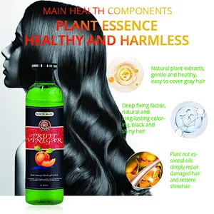 Guangzhou factory Fruit vinegar black hair oil herbal black hair dye india