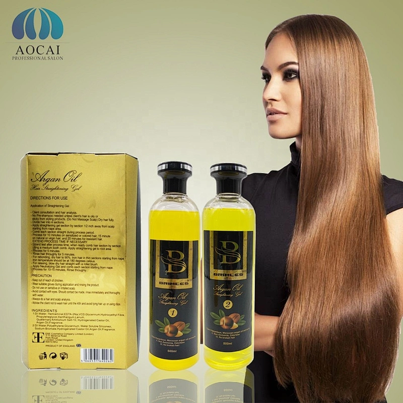 Health Argan oil easy home use straight Gel keratin oil 100% no harm hair straightening gel for straight and repair