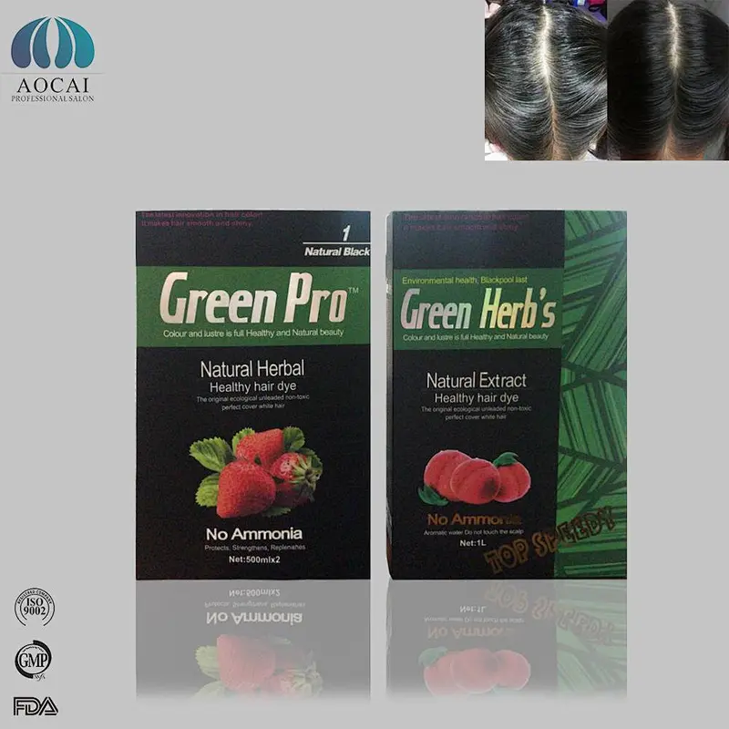 OEM High quality Fruit berry natural black hair gel oil care herbal hair dye