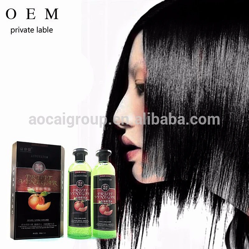 Customize fruit vinegar black hair oil herbal black hair dye india