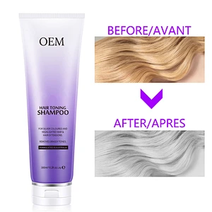 China purple color shampoo no yellow shampoo for balancing blonde & sliver shampoo