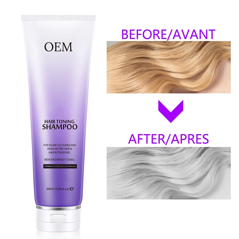 China purple color shampoo no yellow shampoo for balancing blonde & sliver shampoo