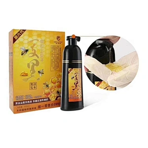 China OEM easy dye natural black hair color shampoo 100% cover grey hair dye shampoo