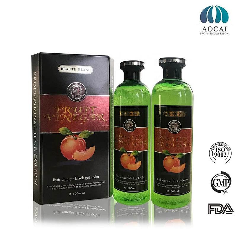 OEM /ODM Green herb oil natural fruit extract healthy hair dye black hair dye 500ml*2