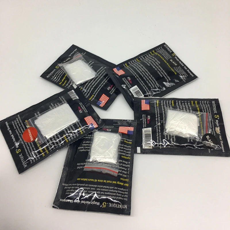Private Label hair dye sachets black hair color shampoo home hair  dye cream