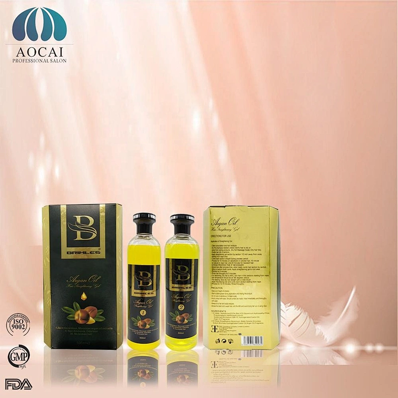 Private Label Health Argan oil Gel Hair Treatment keratin oil no harm hair straightener  gel