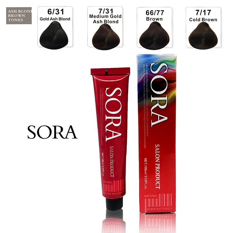Permanent fashion hair color dye cream low ammonia hair dye for professional salon