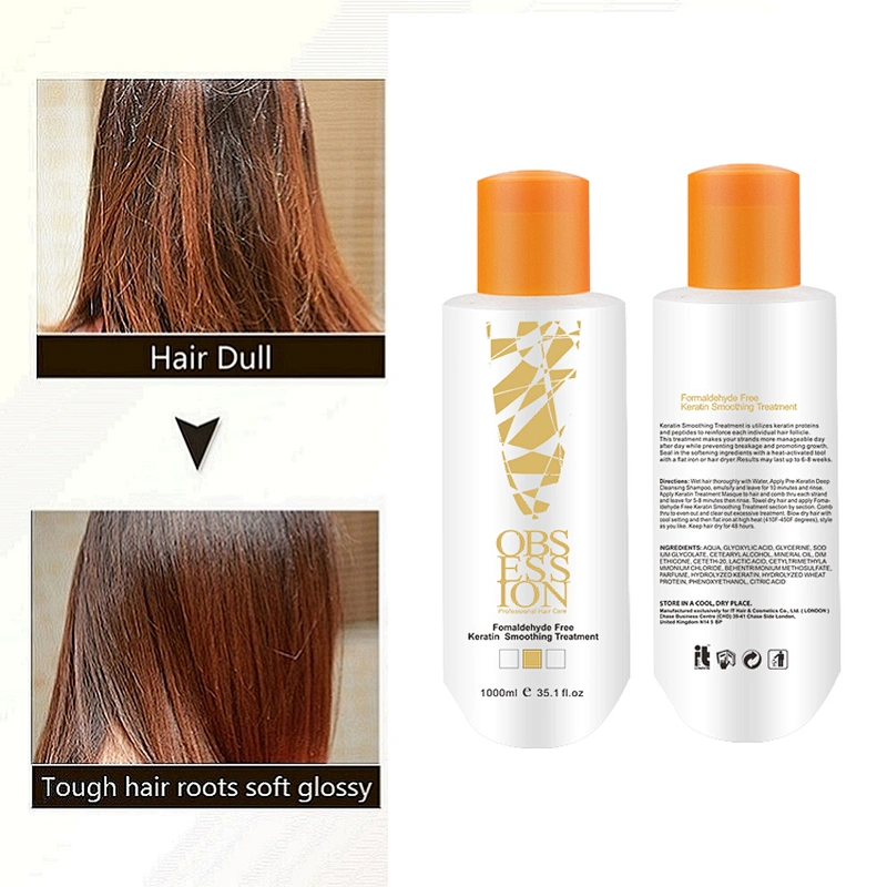 Private Label Brazil keratin protein treatment formaldehyde free keratin treatment