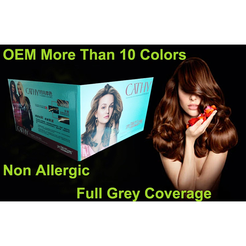 OEM 2 folds hair color chart manufacturers