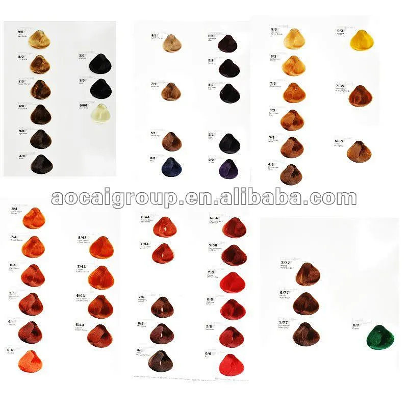 Professional color catalogue and hair color chart swatch  book for Hair Color Cream/Hair Dye