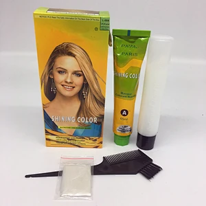 Best Professional Hair Dye Home Permanent Easy Color Gold Hair Color Cream with Developer