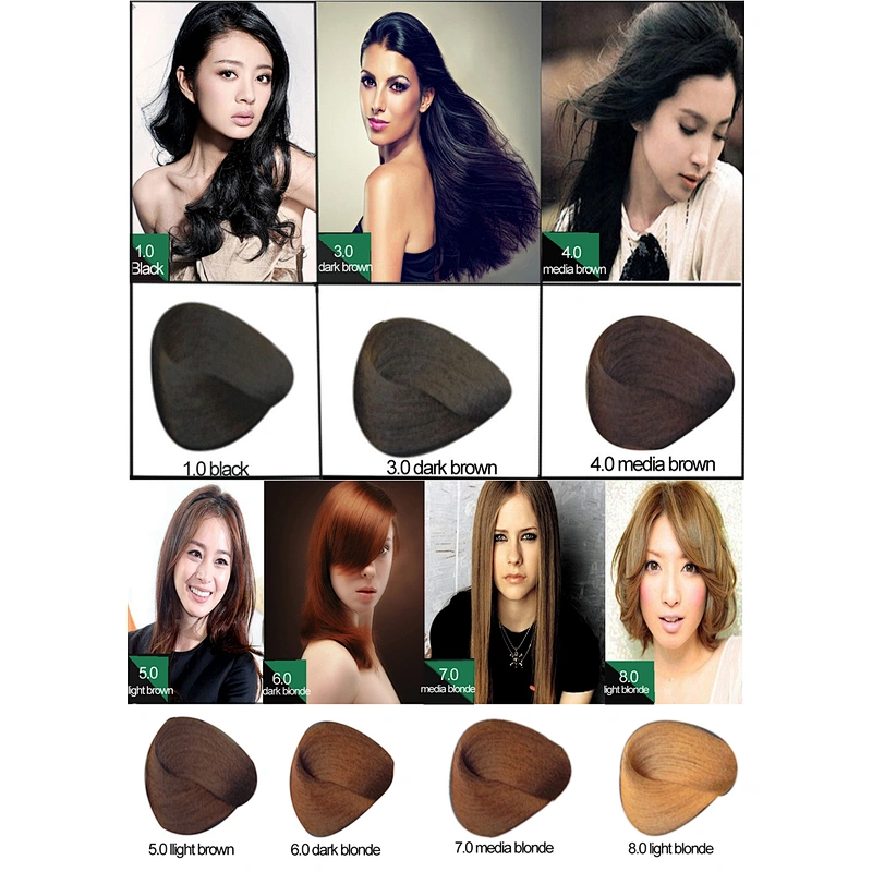 Factory price hair dye color chart hair color swatch book