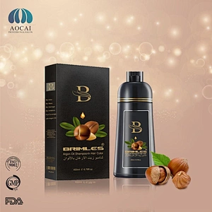 Fashion wholesale hair dye shampoo color for gray to black