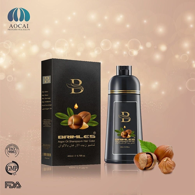 Fashion wholesale hair dye shampoo color for gray to black