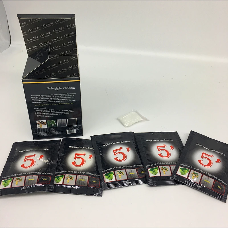 Private Label hair dye sachets black hair color shampoo home hair  dye cream