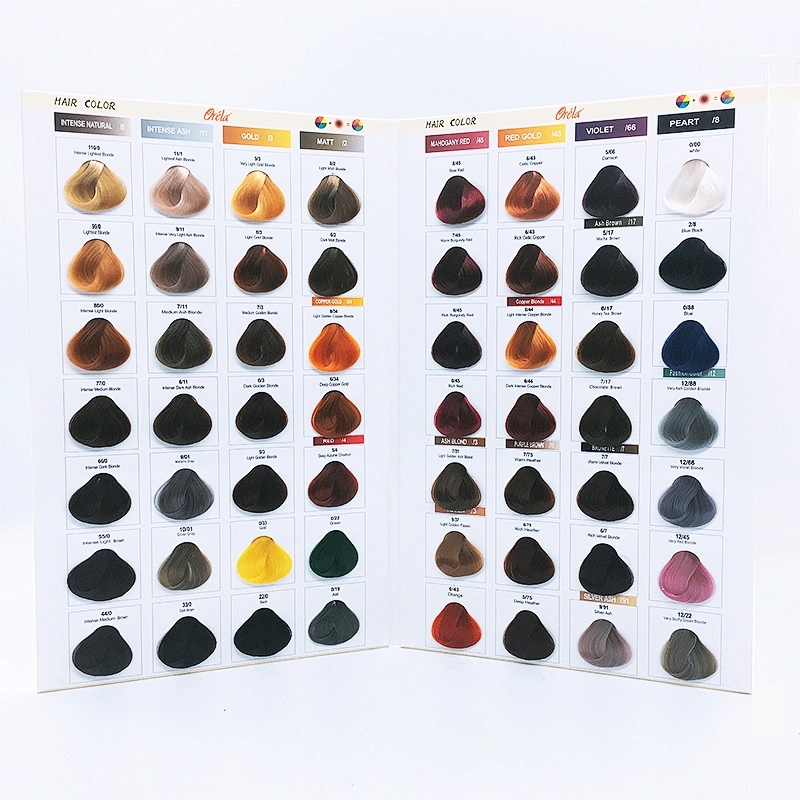 Customize hair dye color chart / hair color swatch book/hair palette