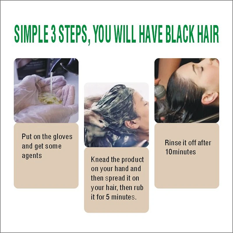 Blackberry hair dye natural black Dye Shampoo for cover grey hair oem black shampoo anti grey hair shampoo