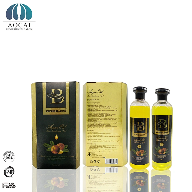 Health Argan oil easy home use straight Gel keratin oil 100% no harm hair straightening gel for straight and repair