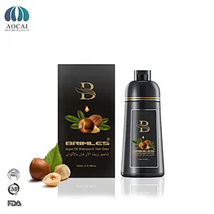 Fashion wholesale hair dye shampoo color for gray to black