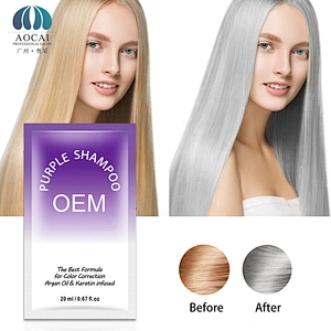 Factory remove Yellow Purple Silver Shampoo  Purple shampoo for blonde hair