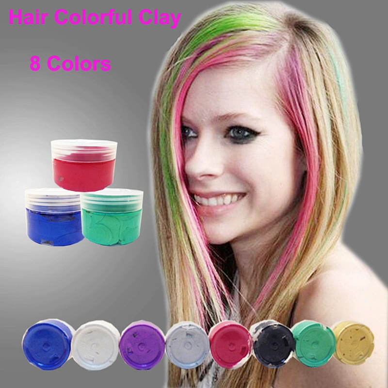 OEM  strong hold Hair pomade styling Temporary Hair Color Wax Clay Dye Cream  Hair Paint Wax