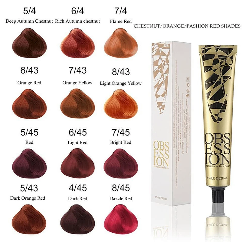 Obsession High quality hair dye colour cream pearl hair color cream hair dye for professional salon