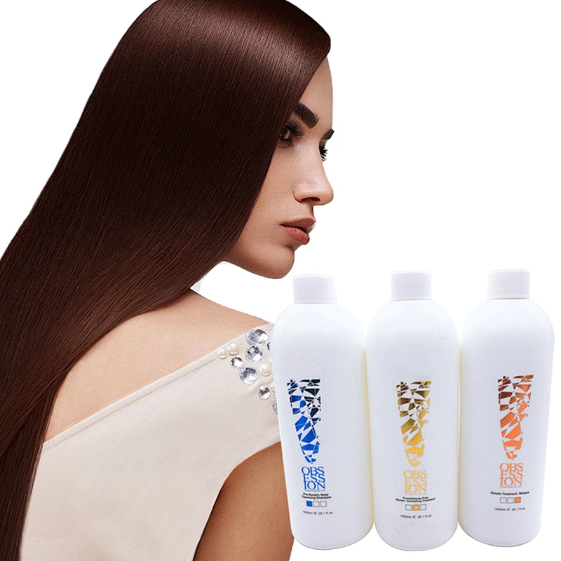 Formaldehyde free brazilian keratin rose petal straightening hair treatment keratin