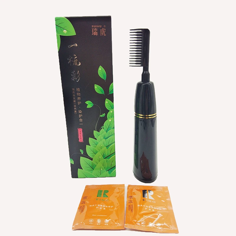 hello bubble hair color comb black hair color dye shampoo