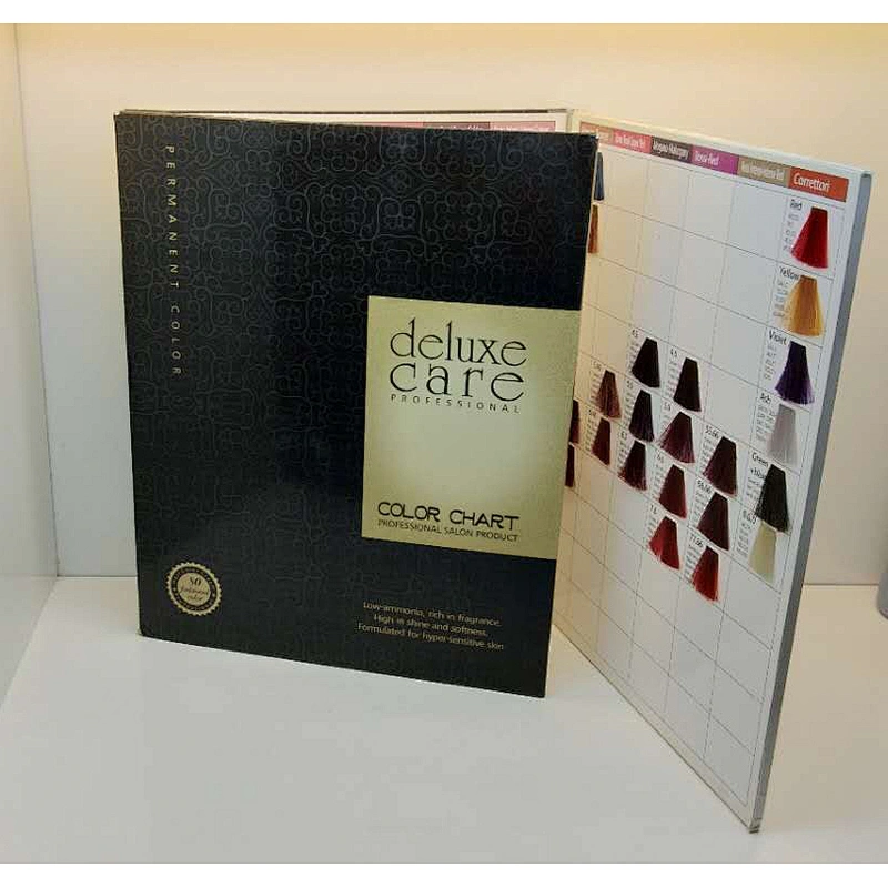 Cosmetics hair color chart for salon hair dyes, hair color shade swatch book