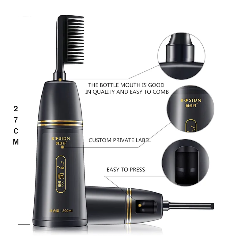 200ml comb hair color dye shampoo permanent chestnut brown color dye for wholesale OEM/ODM