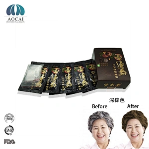 Home use sachet hair darkening shampoo  hair color cream hair dye shampoo black