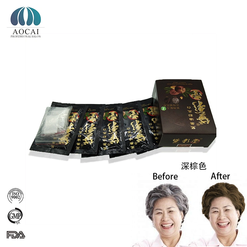 Home use sachet hair darkening shampoo  hair color cream hair dye shampoo black