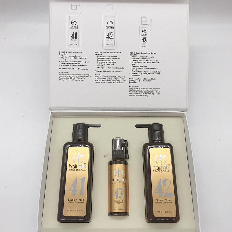 Oem odm hair regrowth shampoo conditioner set effective anti hair loss treatment
