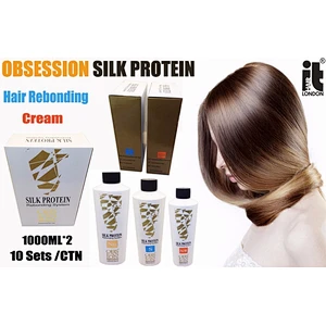 Private label salon use keratin  hair straightening cream silk protein hair rebonding