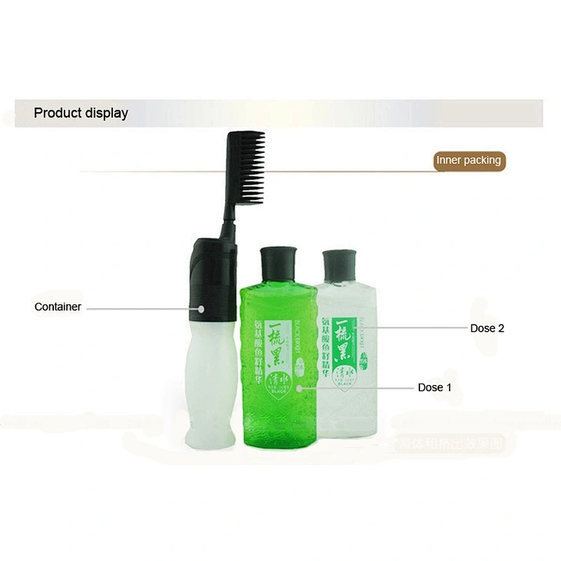 OEM factory  hair black dye magic black gel India mini black hair dye gel for home use