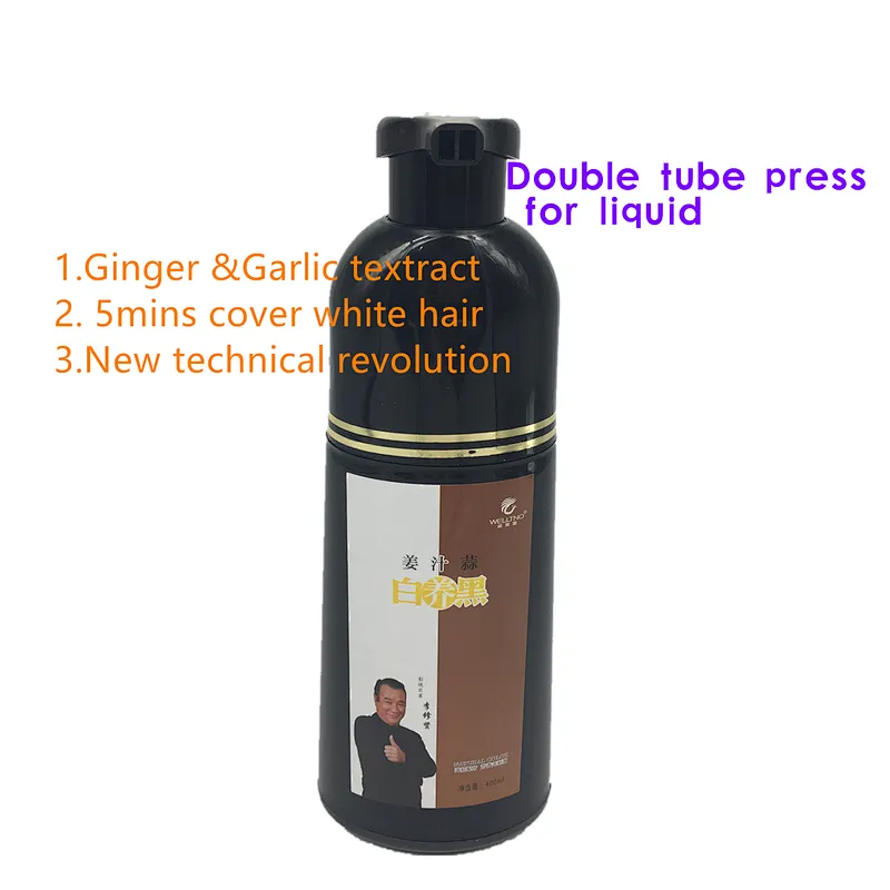 Raw material hair dye with oxidant cream natural black Dye Shampoo for cover grey hair