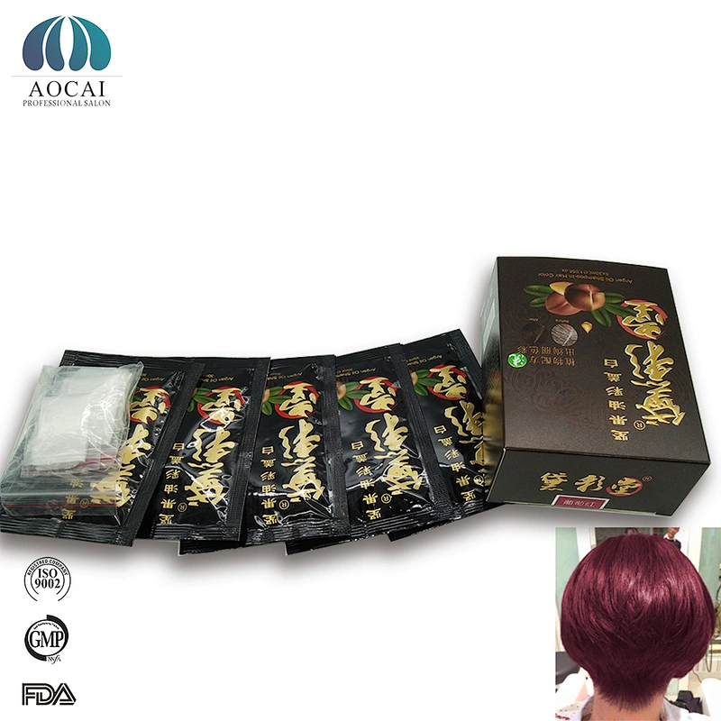 Home use sachet hair darkening shampoo  hair color cream hair dye shampoo black