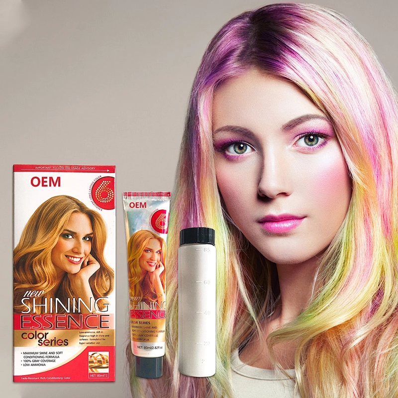 Home easy use permanent hair color cream with developer