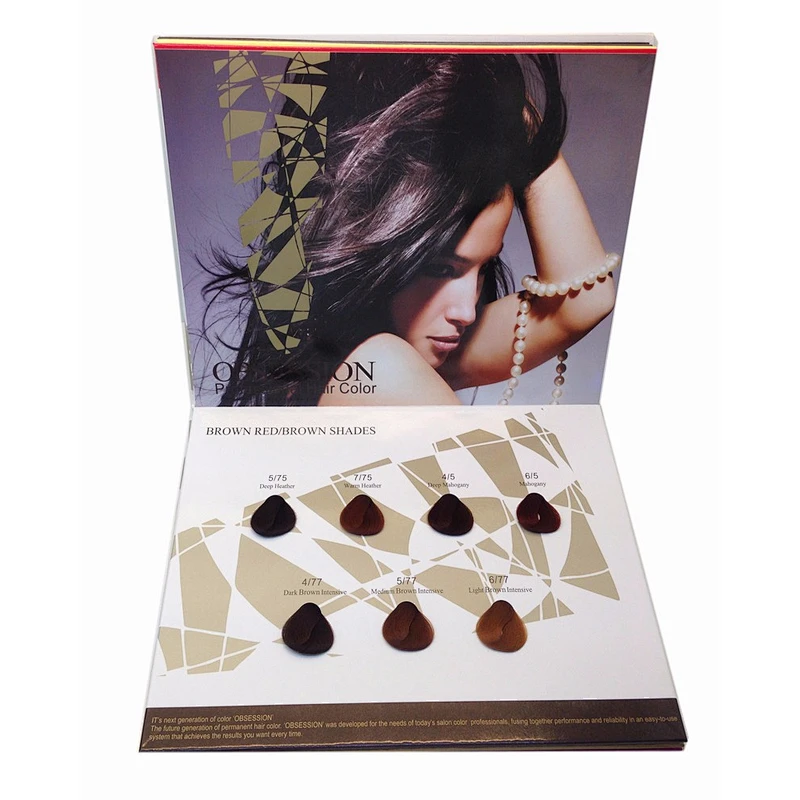 OEM/ODM professional use hair dye color chart for salon