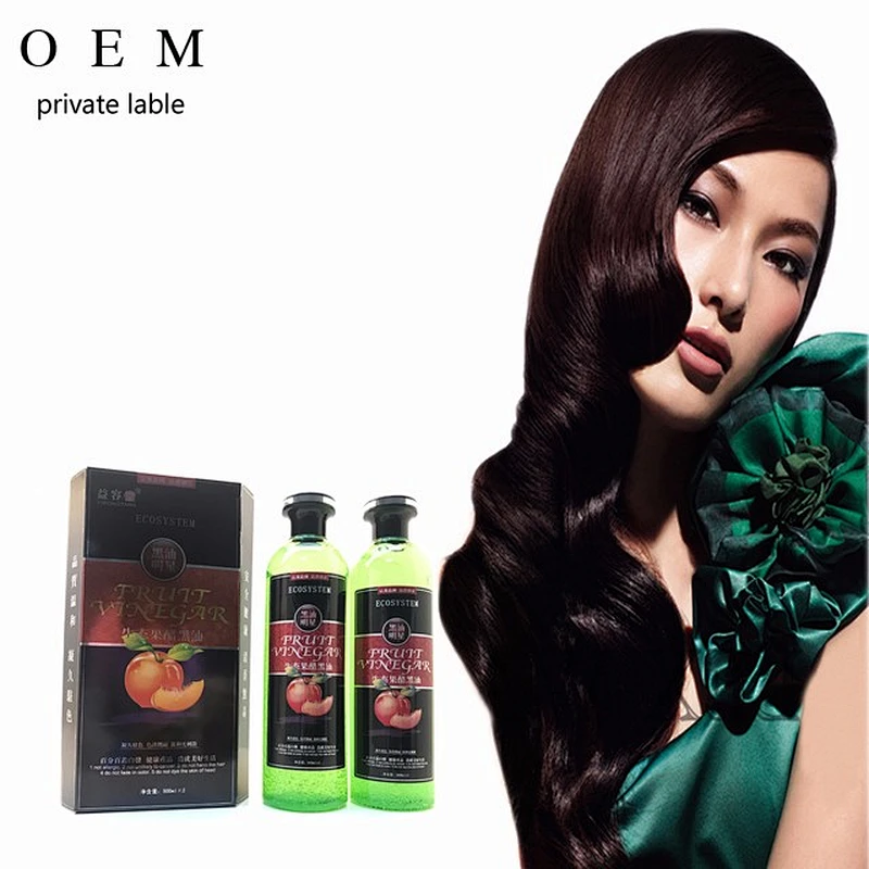 Customize fruit vinegar black hair oil herbal black hair dye india