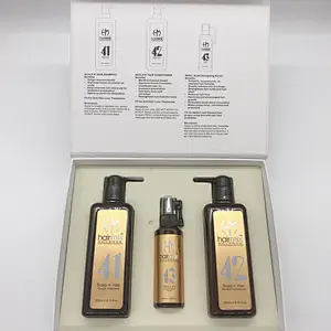 Private Label herbal hair growth cream Anti Hair Loss Medicated Best Shampoo Conditioner Set