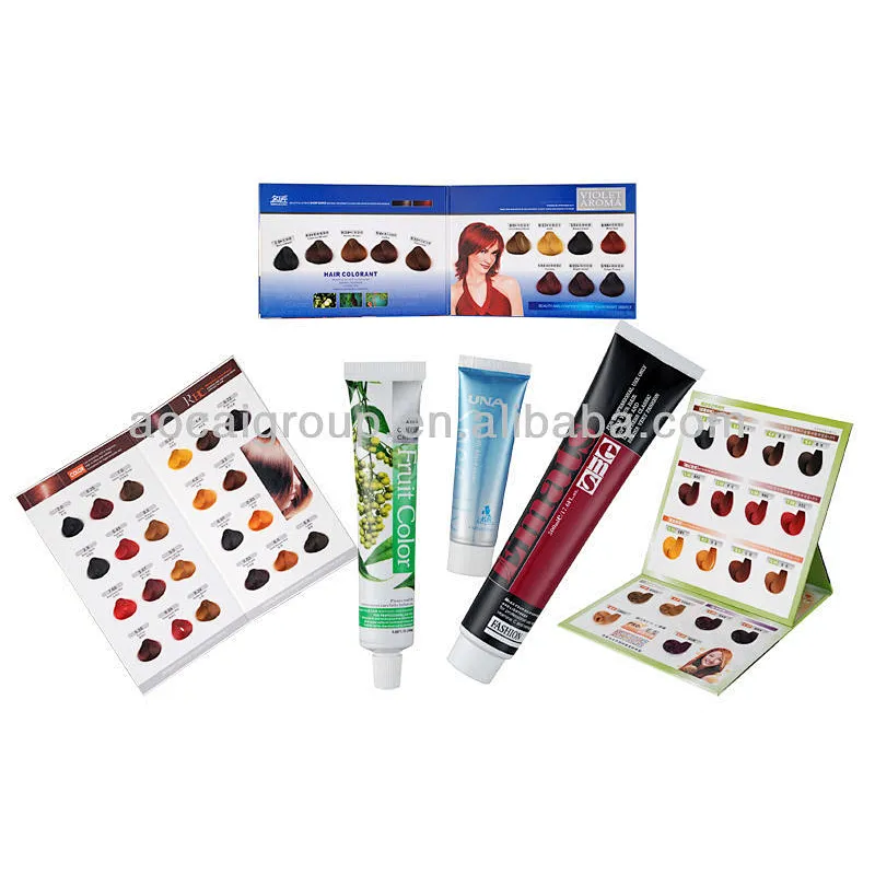 Professional color catalogue and hair color chart swatch  book for Hair Color Cream/Hair Dye