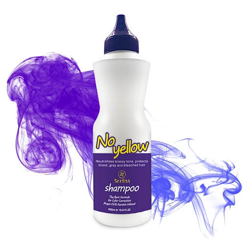 Keratin Home Treatment Anti- brassy Purple Toner Shampoo For Blonde No Yellow