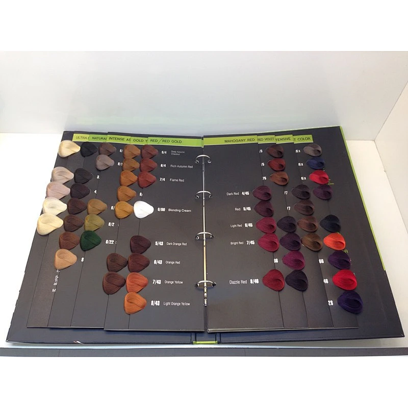 Customize hair dye color chart / hair color swatch book